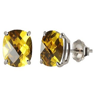 Natural Pukhraj/Yellow Sapphire Earring Precious & Effective Stone Stud Earring By CEYLONMINE