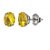 Original Stone Yellow Sapphire Stud Earring Lab Certified stone Pukhraj Earring For Women  Girls By CEYLONMINE