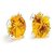 Original Stone Yellow Sapphire Stud Earring Lab Certified stone Pukhraj Earring For Women & Girls By CEYLONMINE