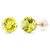 Certified Yellow Sapphire Silver Plated Stud Earring For Women & Girls By CEYLONMINE