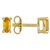 Yellow Sapphire Stone Stud Gold Plated Earring Natural  Original Stone Pushpraj/Pukhraj Stone Earring By CEYLONMINE