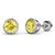 Precious & Natural  Stone Yellow Sapphire/Pukharj  Silver Plated Earring For Women & Girls By CEYLONMINE