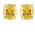 Certified Yellow Sapphire/Pukhraj Silver Plated Stud Earring For Women & Girls By CEYLONMINE