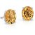 Precious Stone Pukhraj Earring Unheated & Certified Stone Yellow Sapphire Silver Plated Earring By CEYLONMINE