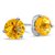 Natural Pukhraj/ Yellow Sapphire Beautiful Stud Earring For Women & Girls By CEYLONMINE