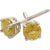Pukhraj Stud Earring Unheated  Untreated Stone Yellow Sapphire Silver Plated Earring By CEYLONMINE
