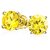 Certified Yellow Sapphire Silver Plated Stud Earring For Women & Girls By CEYLONMINE