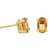 CEYLONMINE- Natural Yellow Sapphire/Pushpraj Stone Earring For Astrological Purpose