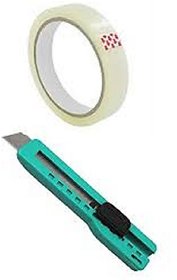 CELLO TAPE AND PAPER CUTTER OF 1 PIECE