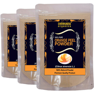 Donnara Organics 100% Natural Orange Peel Powder Combo pack of 3 pouches of 150 gms(450 gms)