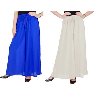 Womens blue and white palazzo pant or Trousers