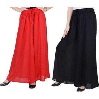 Women Fashion red and black  palazzo pant or Trousers