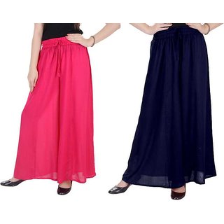 Women Fashion nevy -pink palazzo pant or Trousers