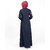 SILK ROUTE London Double Stripe Navy Casual Jilbab For Women Height of 5'2 inches, Jilbab Length is 54 inches