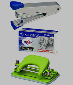 Combo of Stapler no. 10, Stapler pins and punching machine