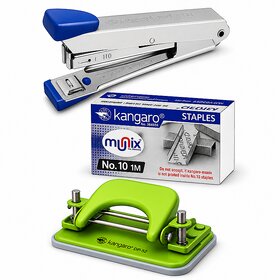 Combo of Stapler no. 10, Stapler pins and punching machine