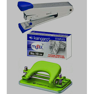Combo of Stapler no. 10, Stapler pins and punching machine