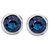 Blue sapphire Stone Silver Plated Sud Earrings For Women  Girls BY CEYLONMINE