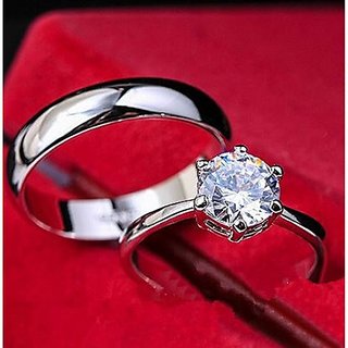 Natural Couple diamond ring lab certified  original american diamond stone ring for men  women by CEYLONMINE