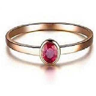 Original & Natural Stone Pink sapphire gold Plated Ring  For Unisex By CEYLONMINE