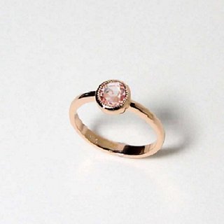 CEYLONMINE- Pink sapphire gold Plated Ring Certified & Astrological Gemstone Ring For Unisex