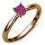 4.25 Carat Natural Stone Pink sapphire gold Plated Ring For Astrological Purpose By CEYLONMINE