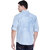 AC&F Men's Light-Washed Denim Casual Shirt