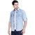AC&F Men's Light-Washed Denim Casual Shirt