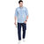 AC&F Men's Light-Washed Black Denim Casual Shirt