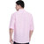 AC&F Men's Pink Linen Regular Shirt