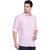 AC&F Men's Pink Linen Regular Shirt