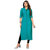 Fabclub Women's Rayon Straight Kurti (Pack Of 2) (Blue, Turquoise)