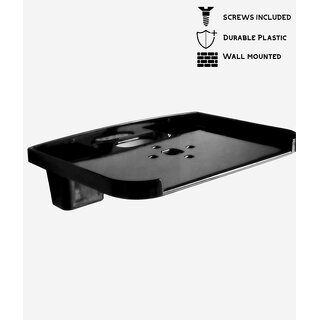 HFK Black Set Top Box stand With 2 Remote Holder And 2Screw frees
