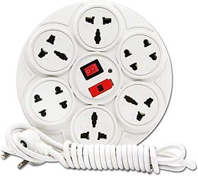 HFK Eight switches Round Extension Cord With 2 mtr.Long Wire