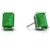 CEYLONMINE- Original Green Emerald Stone  earring original panna  silver plated earrings for women & girls