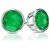 CEYLONMINE- Natural Green Emerald  Sutd Earring Precious Stone Panna Silver Plated Earring for Girls