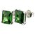 CEYLONMINE- Green emerald stone  Earring Silver Plated For Women & Girls