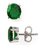 CEYLONMINE- Original Green Emerald Stone Earrings Silver Plated For Women & Girls