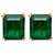 CEYLONMINE- Original green emerald Stone Earrings Gold Plated Panna Stud Earrings For Women