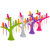 Birdie Plastic Fruit Fork Set with Stand, 6-Pieces, Multicolour ( ONE SETT )