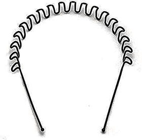 Unisex black zigzag hairband