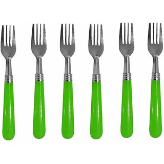 set of 6 multicolor with plastic handle spoon set