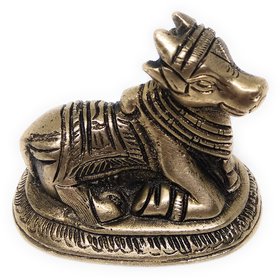 Ashtadhatu Nandi Gold Plated Murti