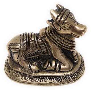 Ashtadhatu Nandi Gold Plated Murti
