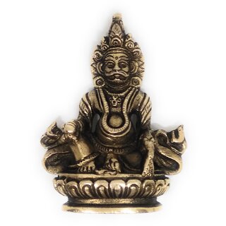 Ashtadhatu Kuberji Gold Plated Murti (Medium)
