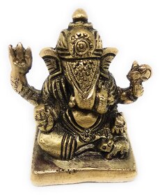 Ashtadhatu Ganesh Gold Plated Murti (big)