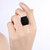 Memoir Brass Black Octagon Shape Evil Protection Fashion Finger Ring Men