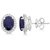 Original Blue sapphire stone stud earrings certified  natural neelam designer silver earrings by CEYLONMINE