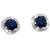 CEYLONMINE- Blue sapphire stud silver earrings with lab certificate precious stone neelam earrings for girls & women