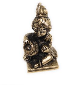 Ashtadhatu Laddu Gopal Shree Krishan Gold Plated Idol.